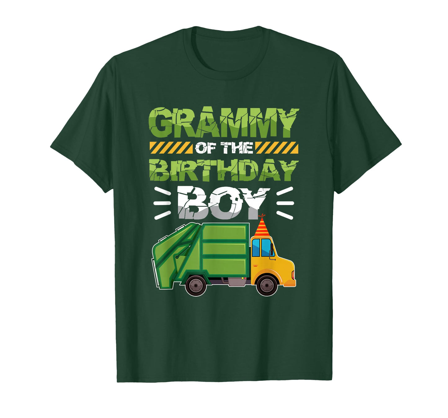 Grammy of The Birthday Boy Garbage Truck Birthday Family T-Shirt