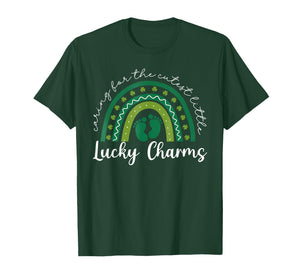 Caring for The Cutest Lucky Charms NICU St Patricks Day T-Shirt