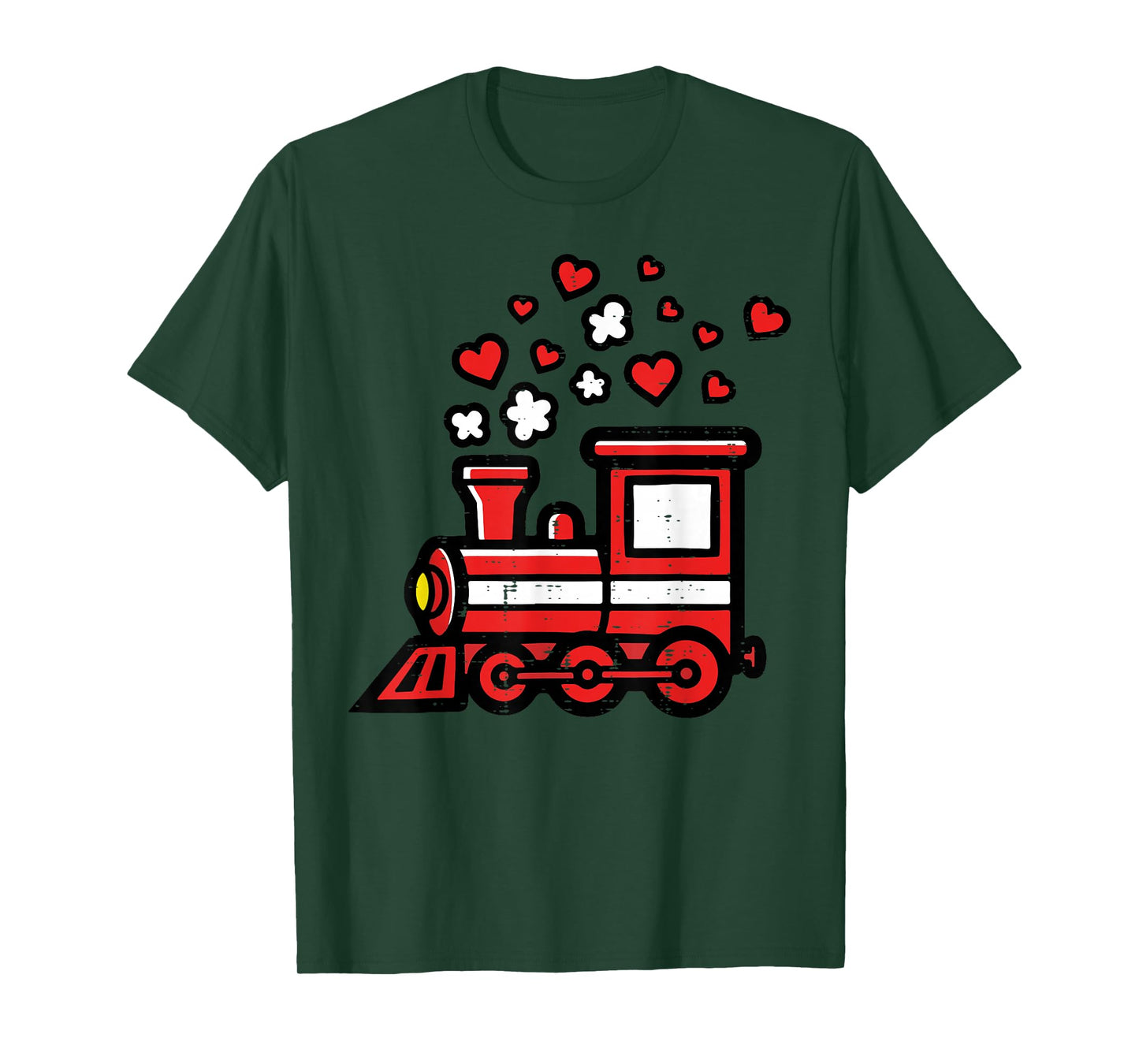 Valentines Day Train Cute Locomotive Boys Kids Toddler T-Shirt
