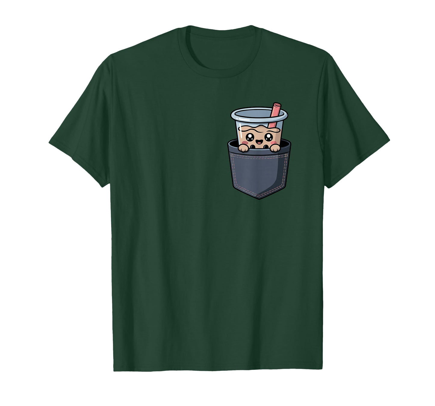 Kawaii Pocket Boba Tea Halloween Costume Lazy Costume Kids T-Shirt