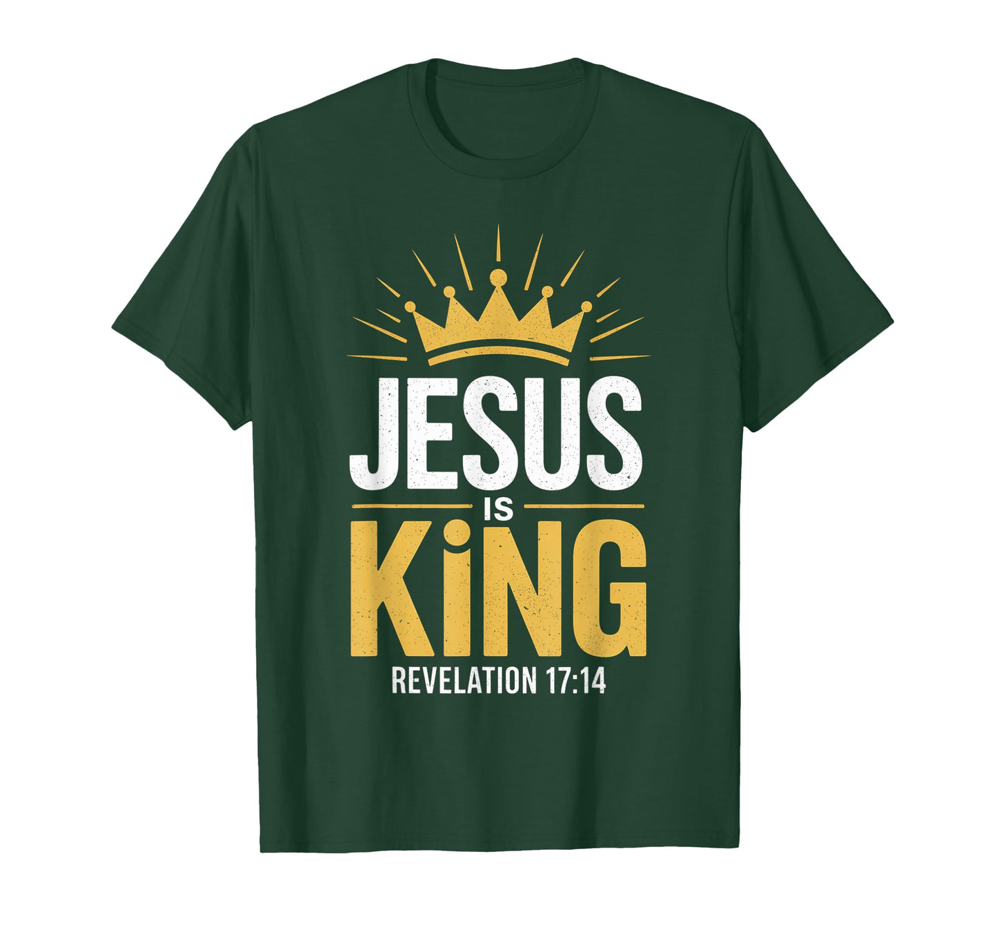 Jesus is King Revelation 17:14 - Christian Religious Bible T-Shirt