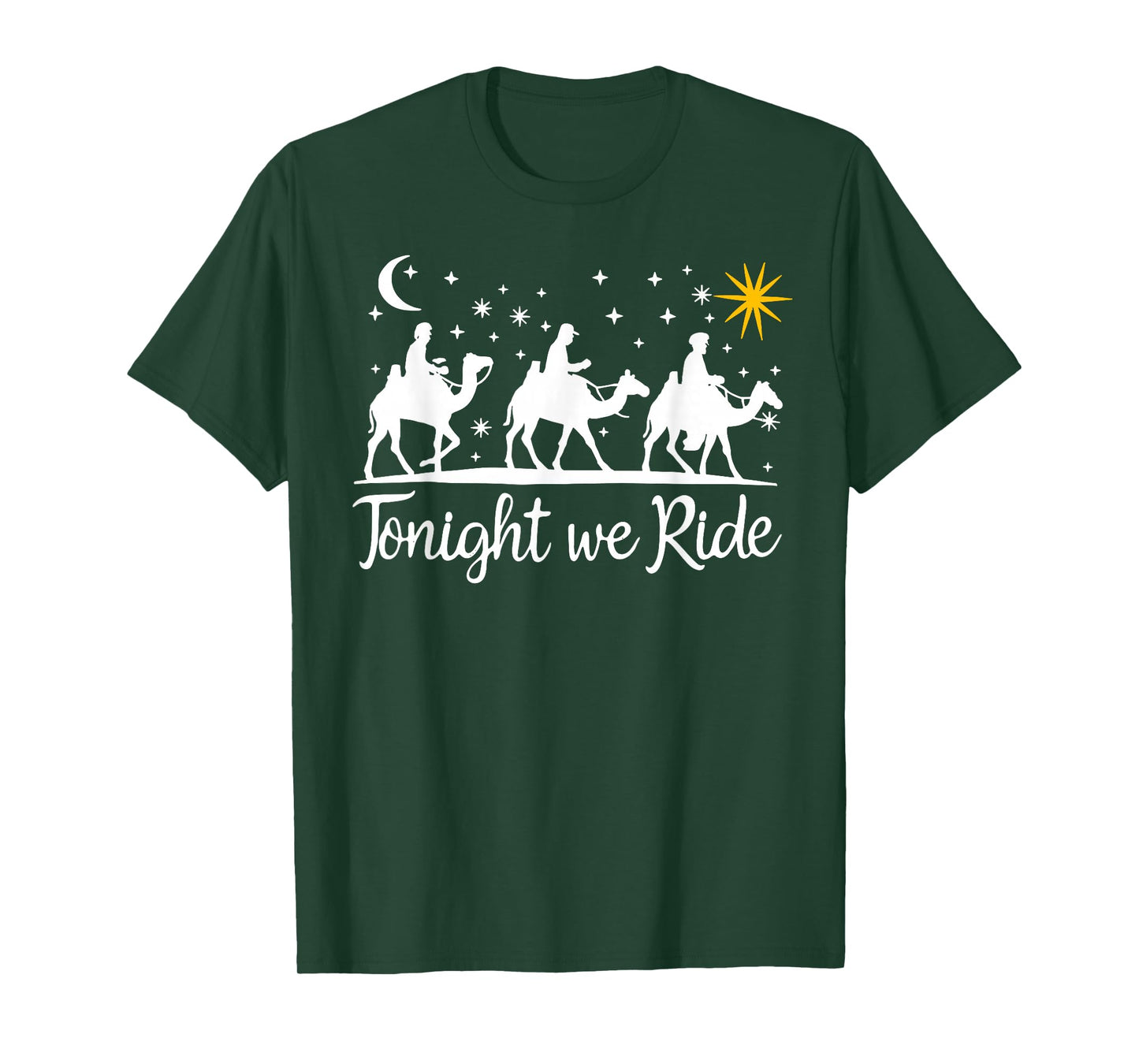 Retro Tonight We Ride Christmas Christian Christmas Saying T-Shirt