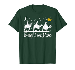 Retro Tonight We Ride Christmas Christian Christmas Saying T-Shirt