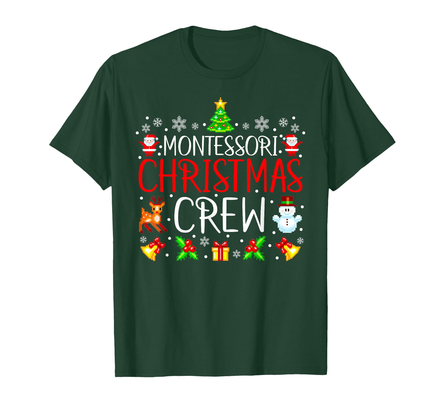 Montessori Christmas Crew Matching Xmas T-Shirt