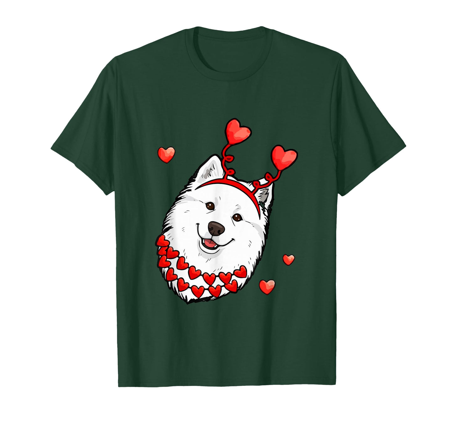 Samoyed Face Valentine's Day Matching Owner Family Kids T-Shirt