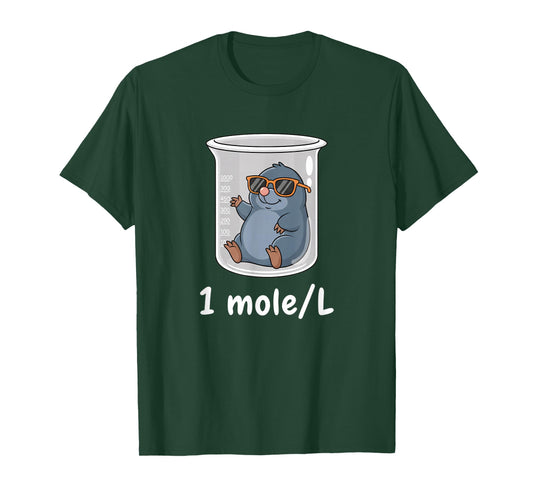 Science & Technology Funny Chemistry 1 Mole L Cute Mole T-Shirt