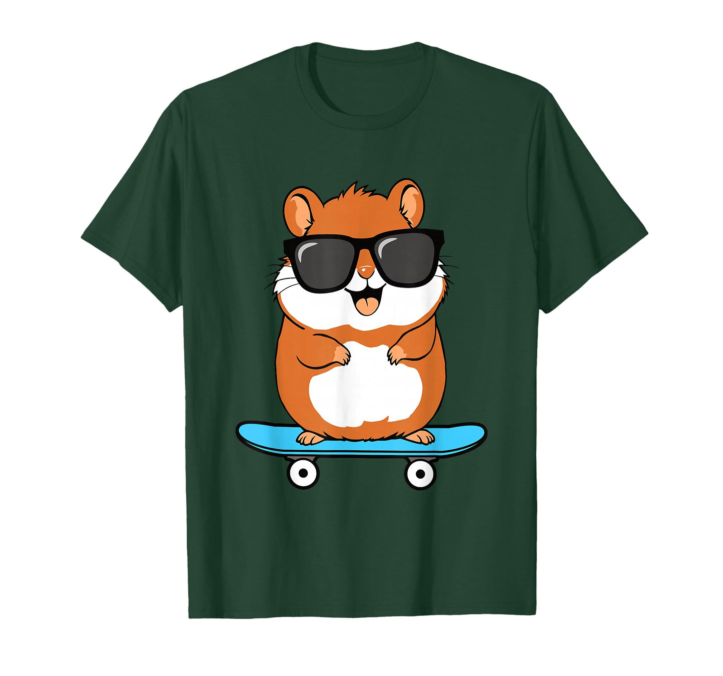 Funny Cool Hamster Skateboard Boys Kids T-Shirt