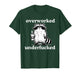 Overworked and Underfucked Funny Raccoon Coffee Saying Quote T-Shirt