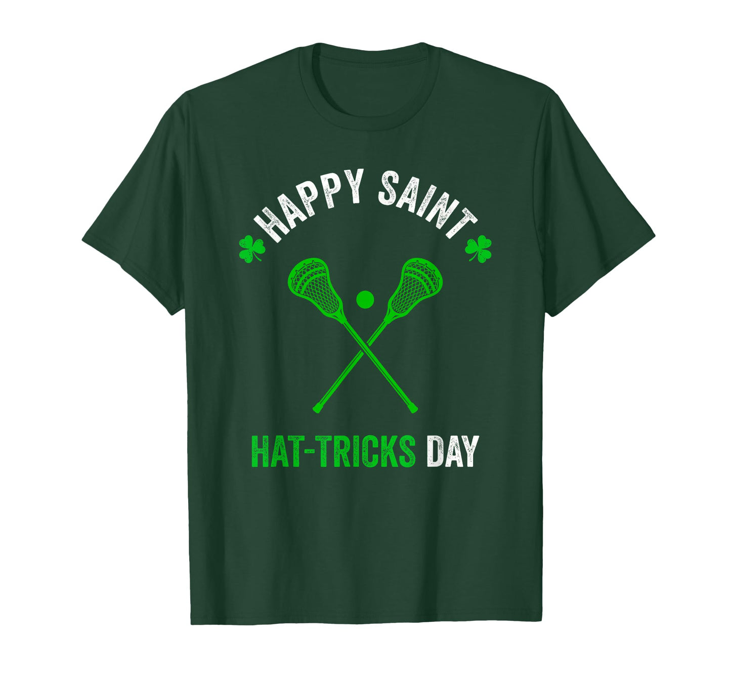 Lacrosse St Patricks Day Boys Men Shamrock Lacrosse T-Shirt