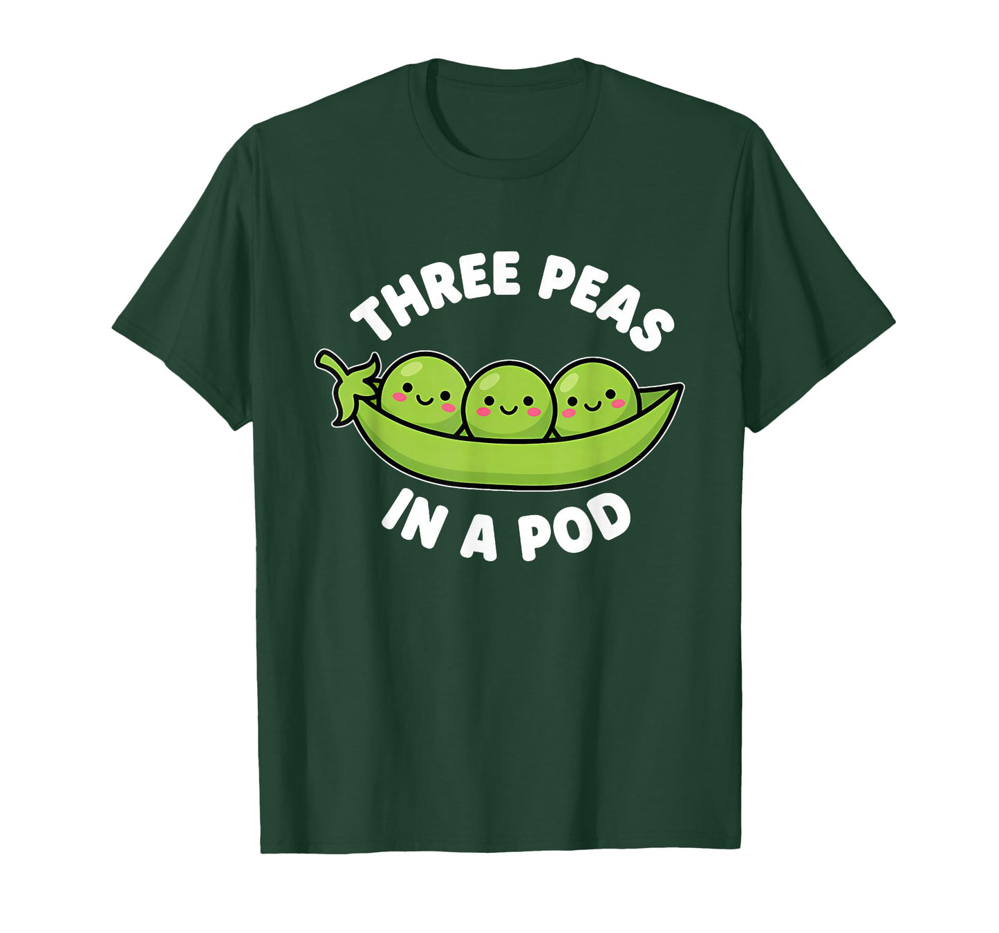 Funny Three Peas in A Pod Cute Kawaii T-Shirt