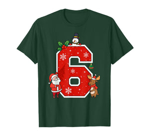 Number 6 7 Meme 67 Couple Pajamas Christmas Matching T-Shirt