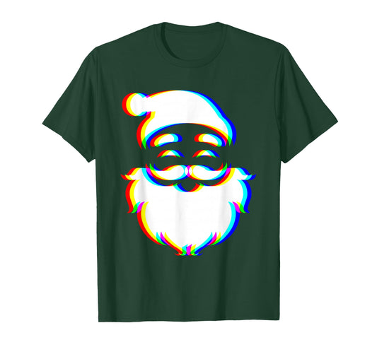 Santa Christmas Xmas Trippy Vaporwave EDM Techno Rave T-Shirt