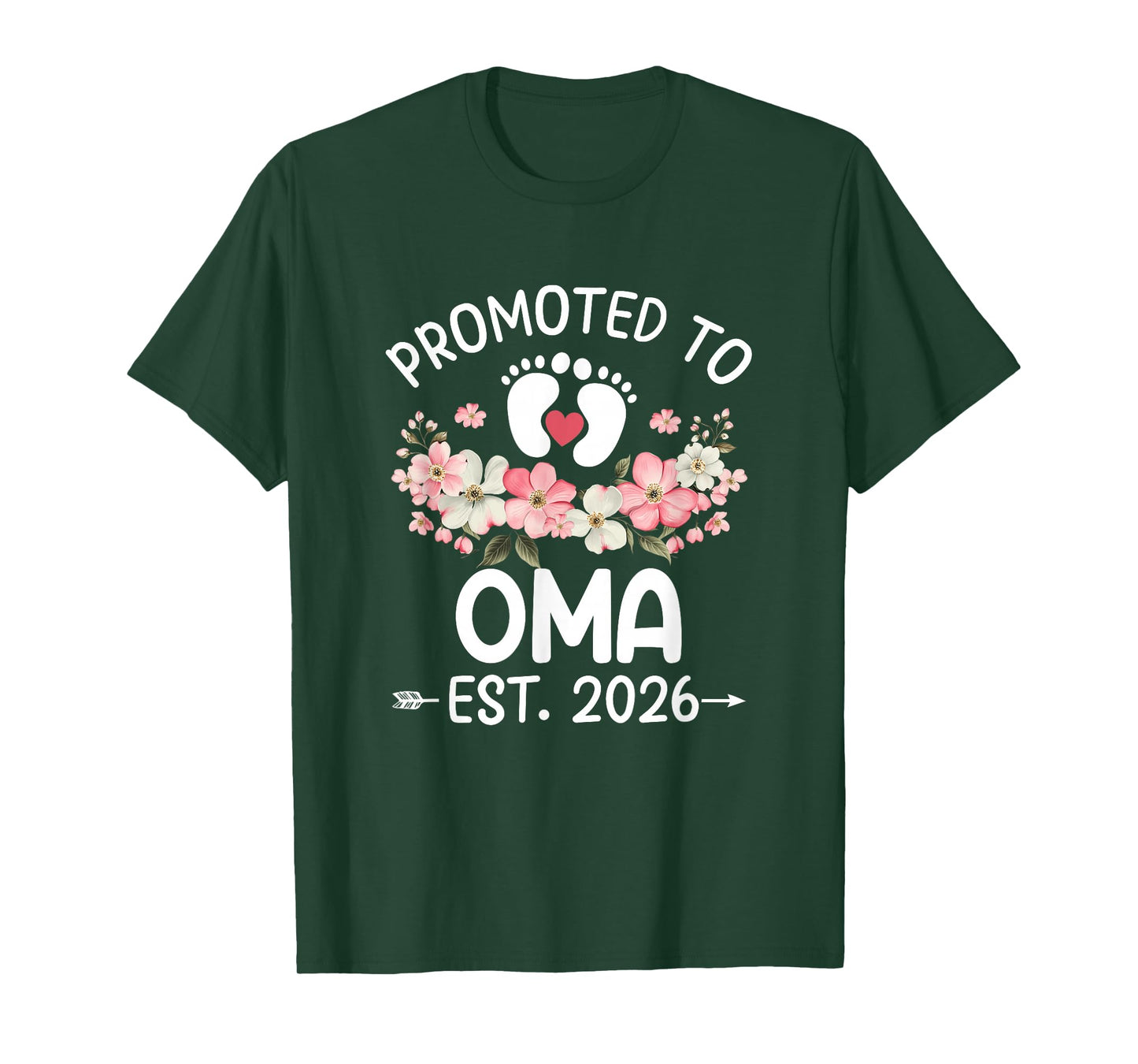 Promoted to Oma 2026 First Time Floral New Oma T-Shirt