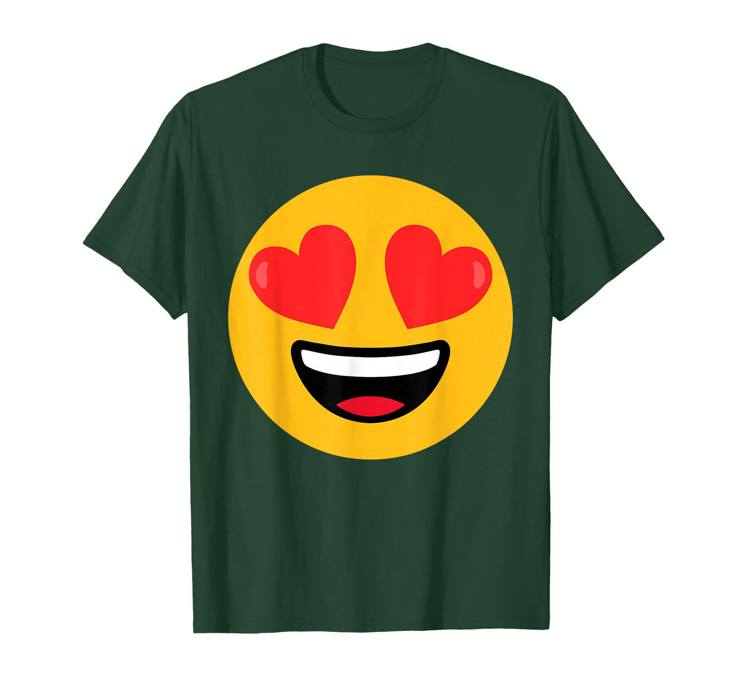 Funny Emoticon Face Grin Hearts Love T-Shirt