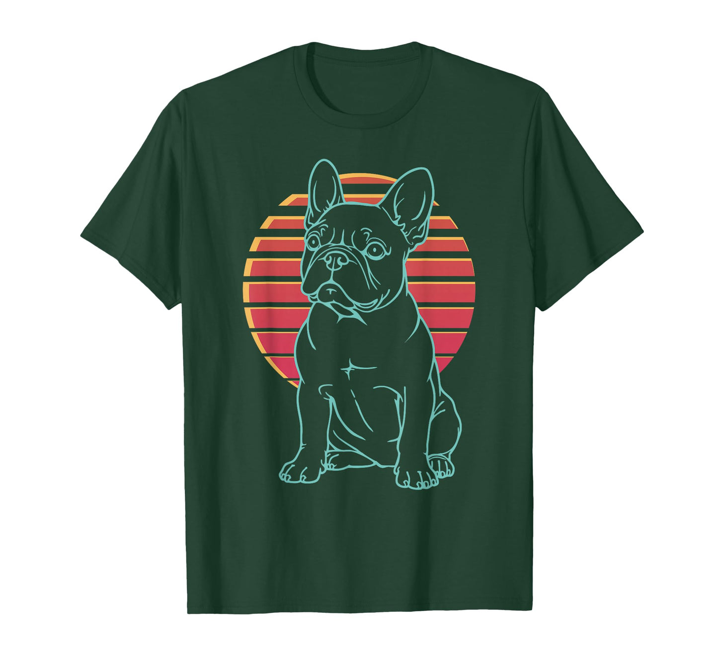 French Bulldog Lover Frenchie Dog Retro Synthwave 80s T-Shirt