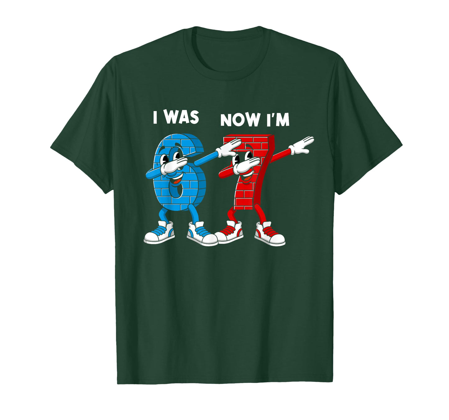 I was 6 Now I'm 7 Year Old Birthday 67 Dabbing for Kids Boys T-Shirt