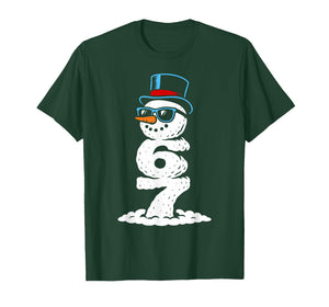 Six Seven Snowman Cool Christmas 6 7 Holiday Rizz Kids Fun T-Shirt