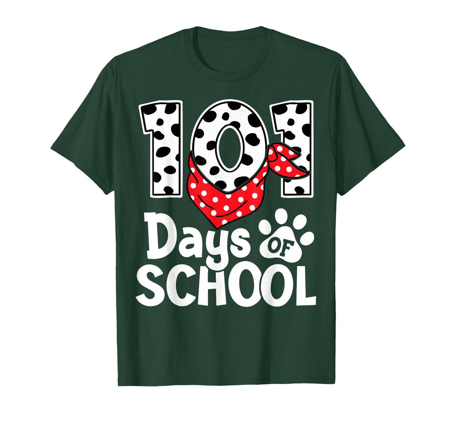 100 Days of School Dalmatian Dog Teachers Boys Girls Kids T-Shirt