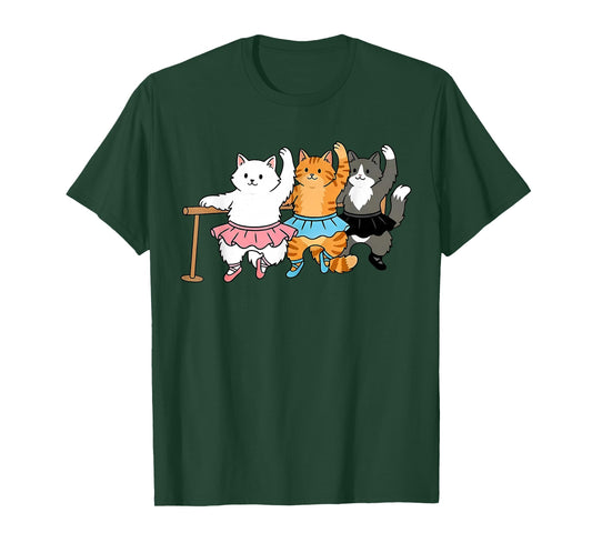 Funny Cat Dancing Ballet Ballerina Ballet Dancer Teacher T-Shirt