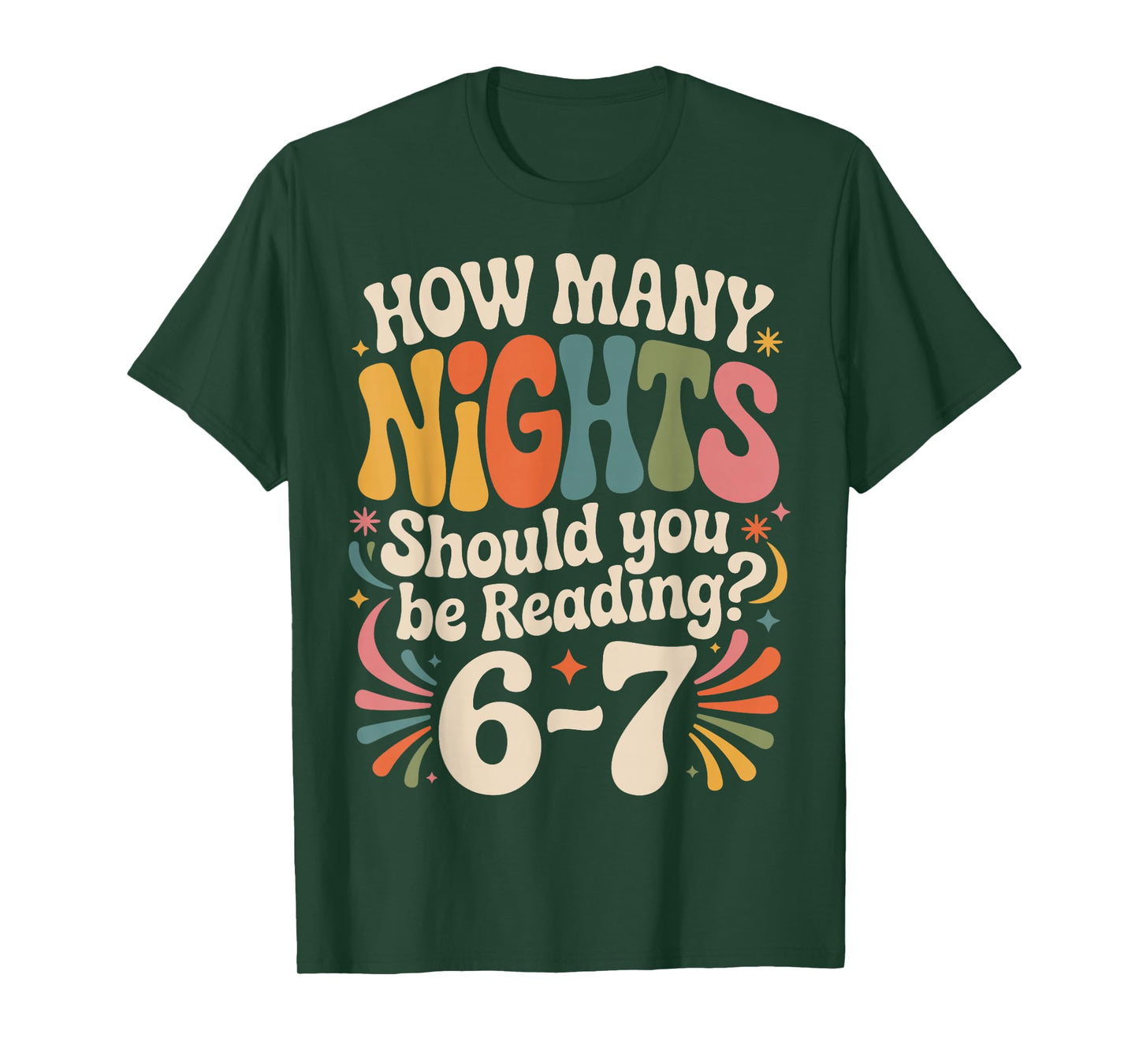 Funny Reading 6 7 Six Seven Meme English Teacher Book Lover T-Shirt