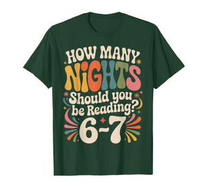 Funny Reading 6 7 Six Seven Meme English Teacher Book Lover T-Shirt