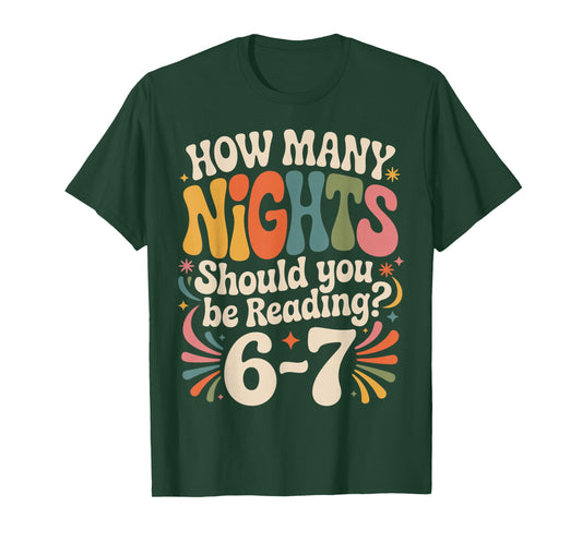 Funny Reading 6 7 Six Seven Meme English Teacher Book Lover T-Shirt