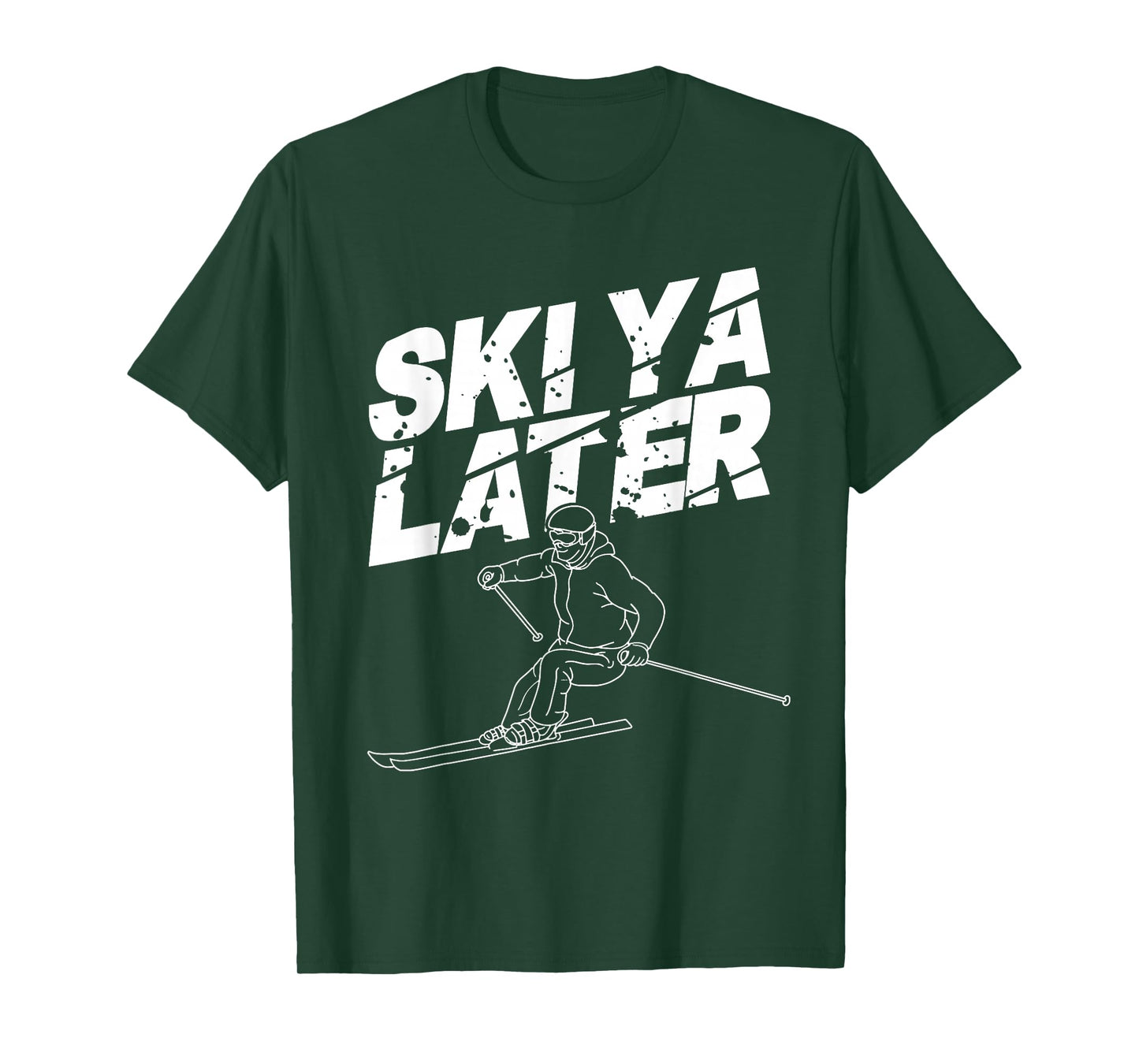 Unique Skiing Art for Men Women Kids Skier Mountain Skiing T-Shirt