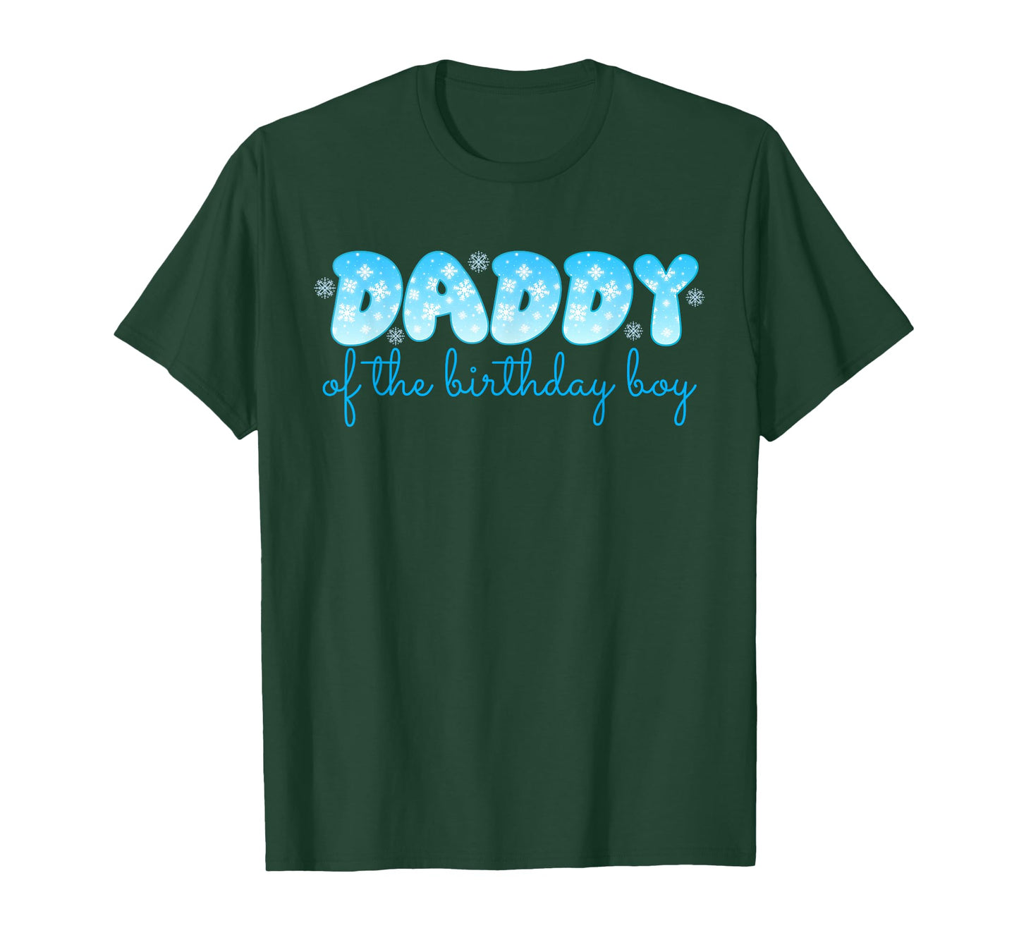 Daddy of The Birthday Boy Onederland Snowflake 1st Bday T-Shirt