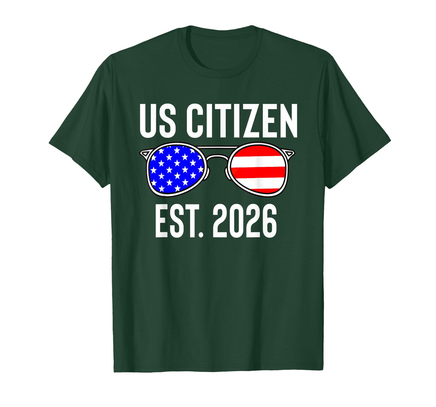 New US Citizen Est 2026 American Immigrant Citizenship Flag T-Shirt