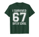 I Survived 67 Days of School Funny Meme Teacher Student T-Shirt