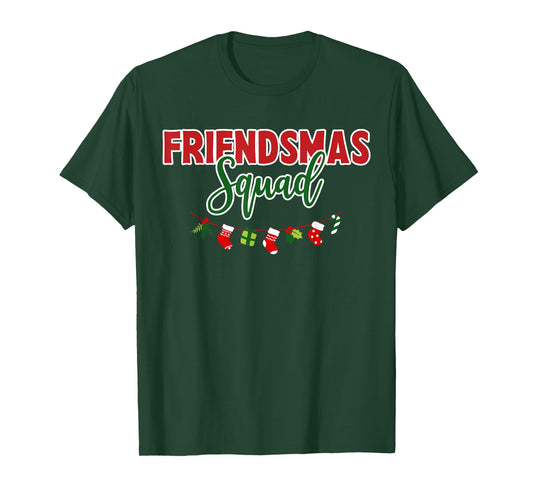 Friendsmas Squad Christmas Matching Friends Besties Groups T-Shirt