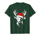 Hunting Christmas Deer Santa Hat Hunter Xmas Holiday Mens T-Shirt