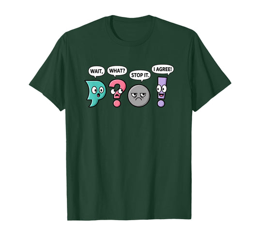 Humor Novelty Typography & Punctuation Lovers, Casual Graphi T-Shirt