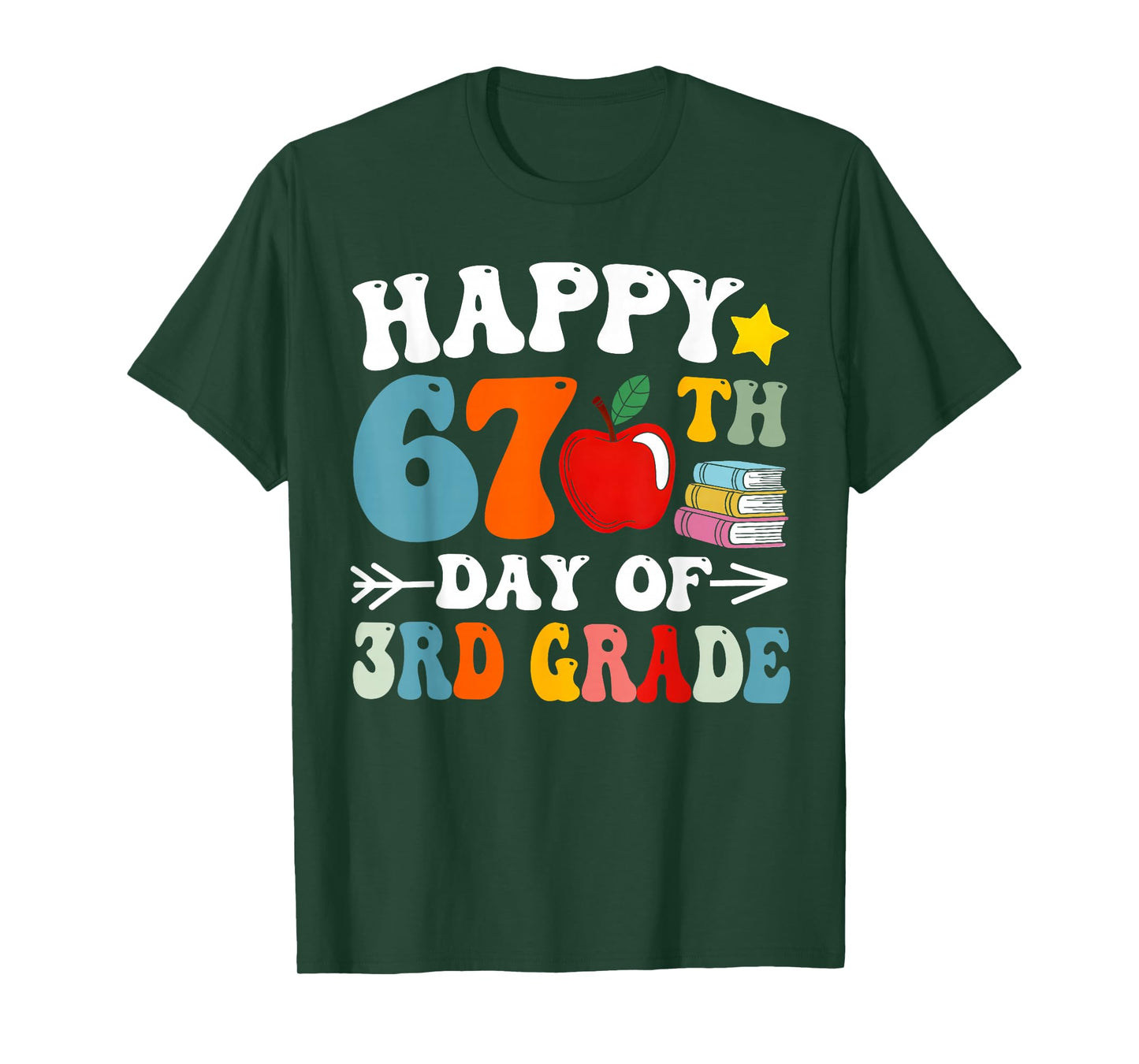 Happy 67th Day of 3rd Grade Teachers 67 Days of School Kids T-Shirt