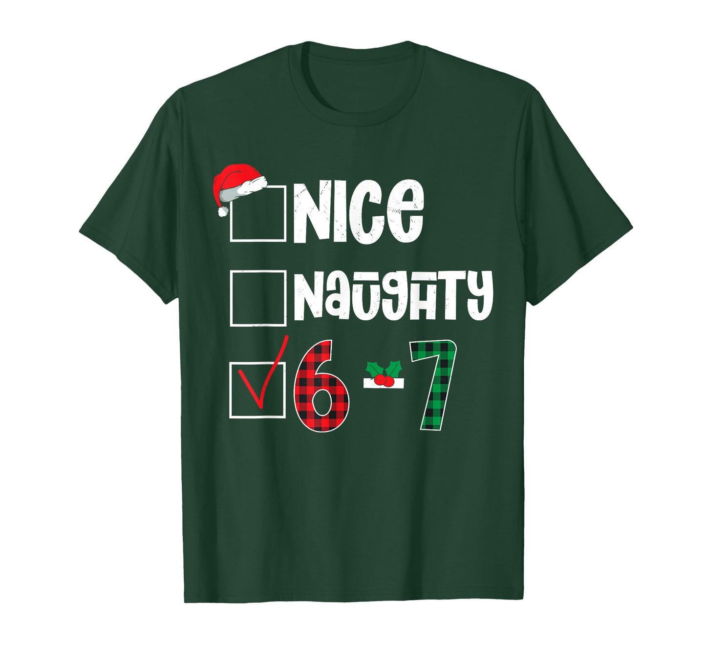 Funny 67 Christmas Meme Six Seven Xmas 6-7 Boys Kids Teens T-Shirt