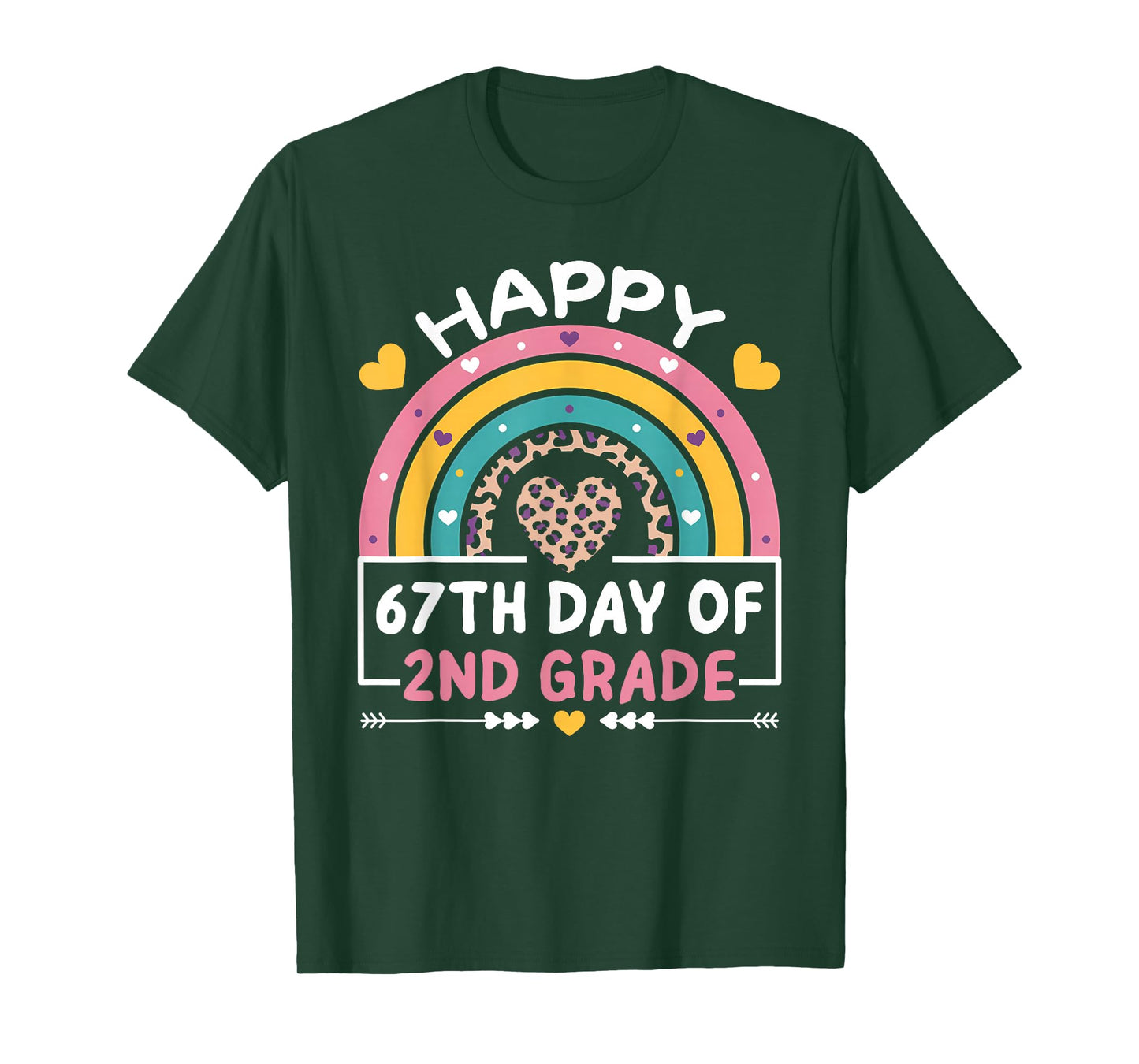 67 Days of School Happy 67th Day of 2nd Grade Teacher T-Shirt
