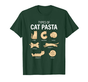 Funny Types of Cat Pasta Cute Kawaii Cat Lover Men Women T-Shirt