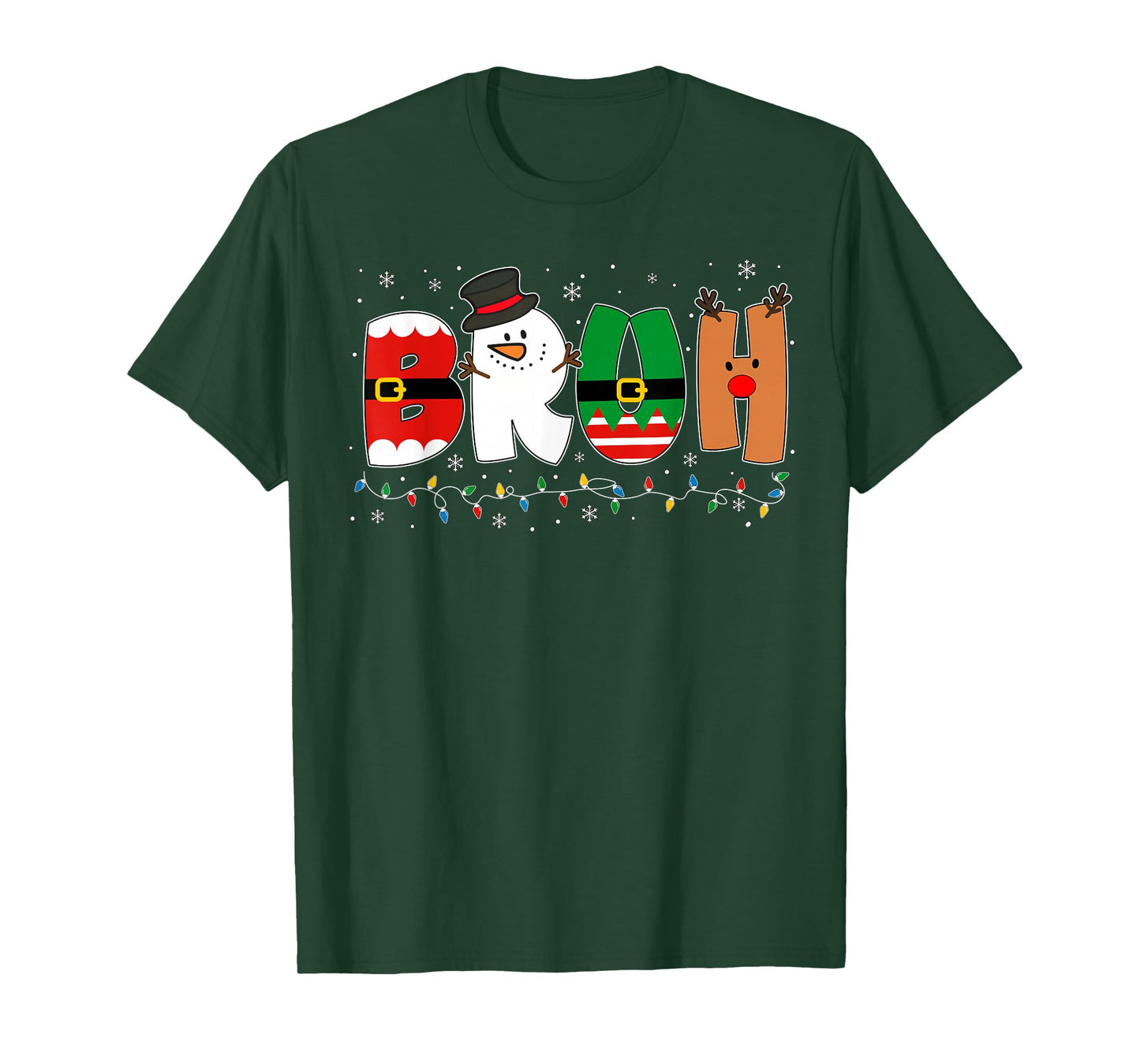 Merry Christmas Bruh Family Matching Outfit Xmas Squad Santa T-Shirt