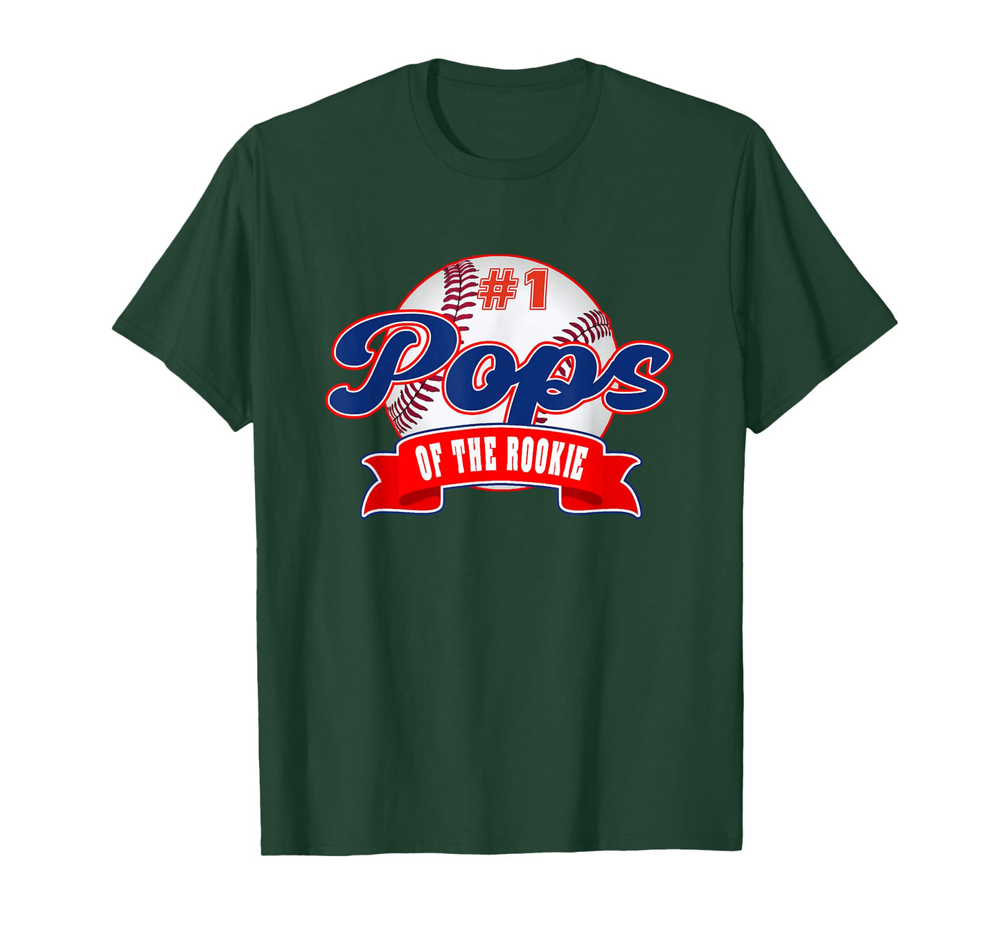 Pops Rookie of Year 1st Birthday Baseball Theme Matching T-Shirt