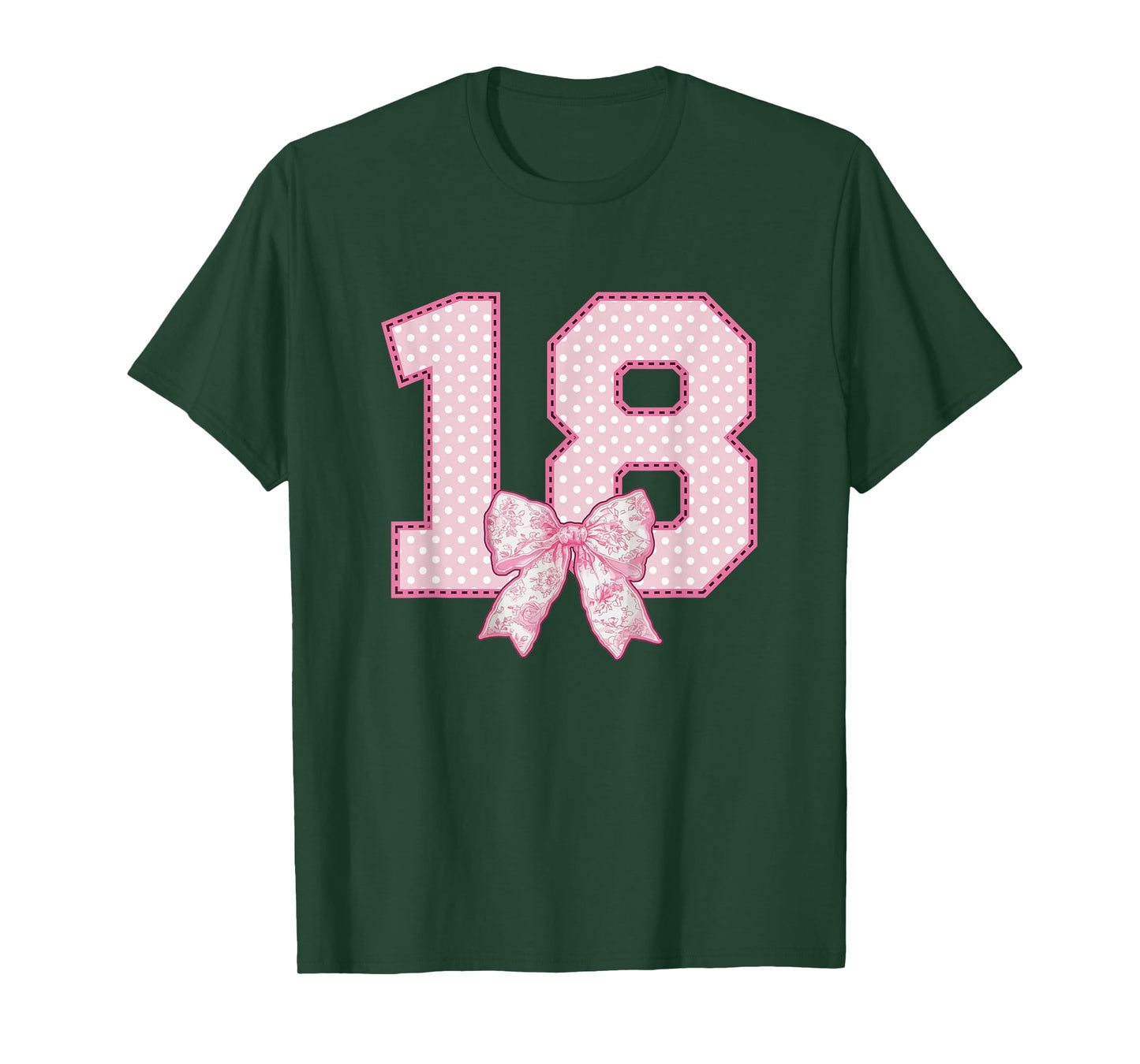 18th Birthday Shirt Girls Coquette Bow 18 Year Old Birthday T-Shirt