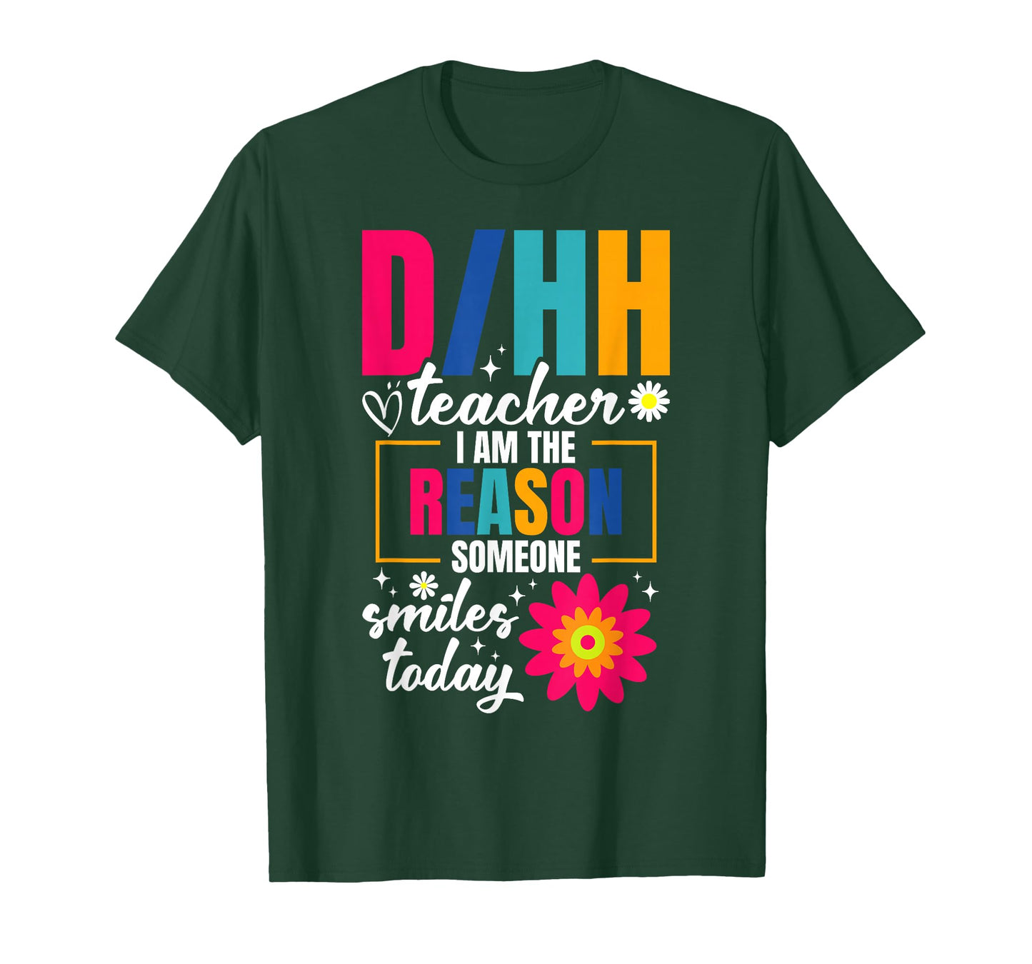 Deaf Hard of Hearing Teacher Smiles ASL D/HH Teacher T-Shirt