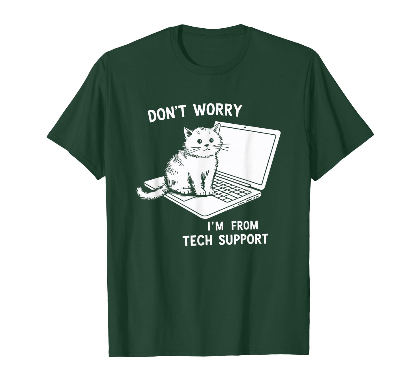 Tech Support Funny Cat T-Shirt