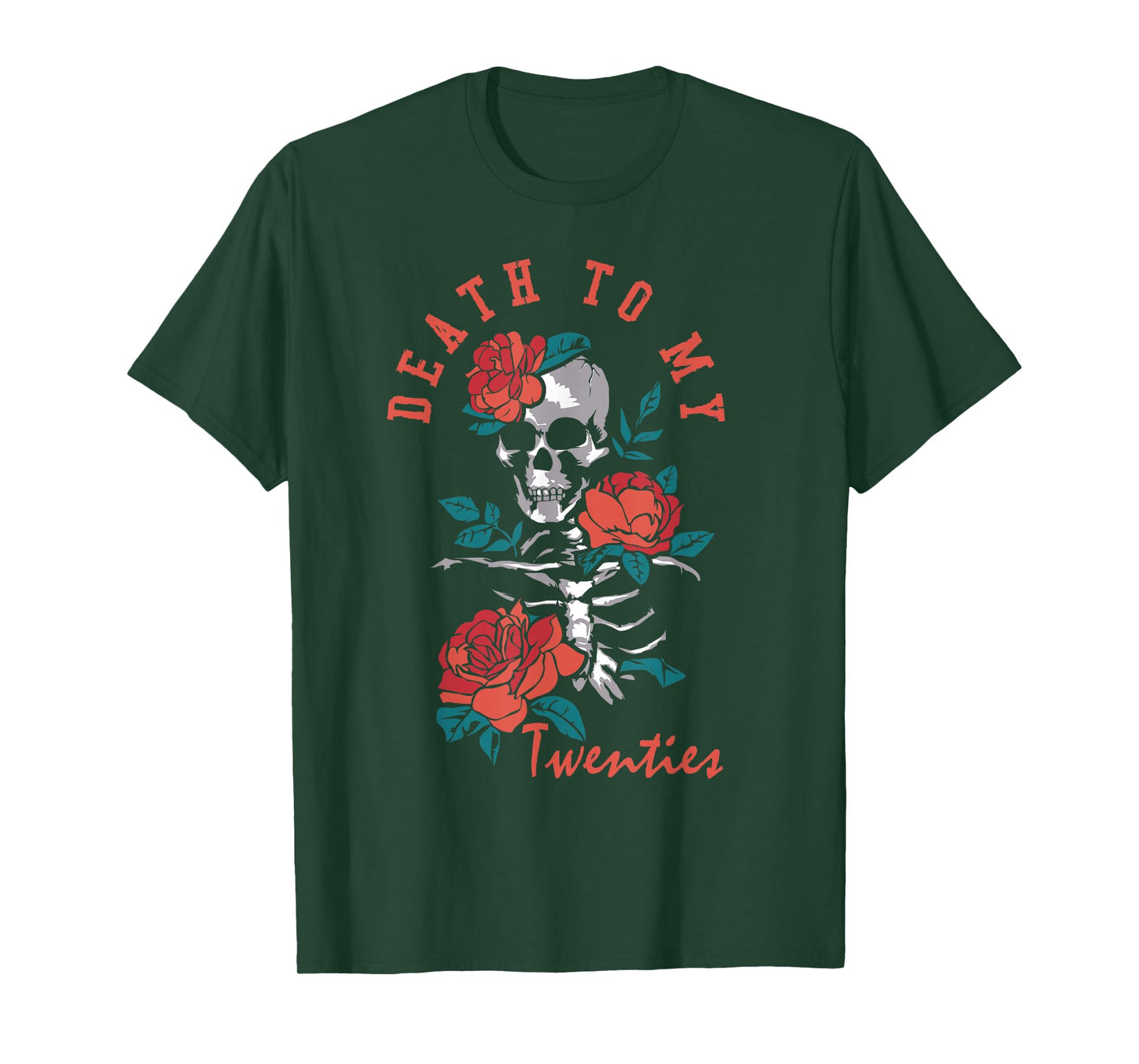 Death to My Twenties Funny R.I.P 20s, 30th Birthday Skeleton T-Shirt