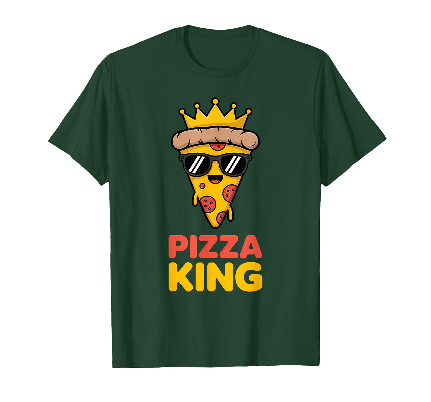 Pizza King Funny Pizza Lover Pepperoni Slice T-Shirt
