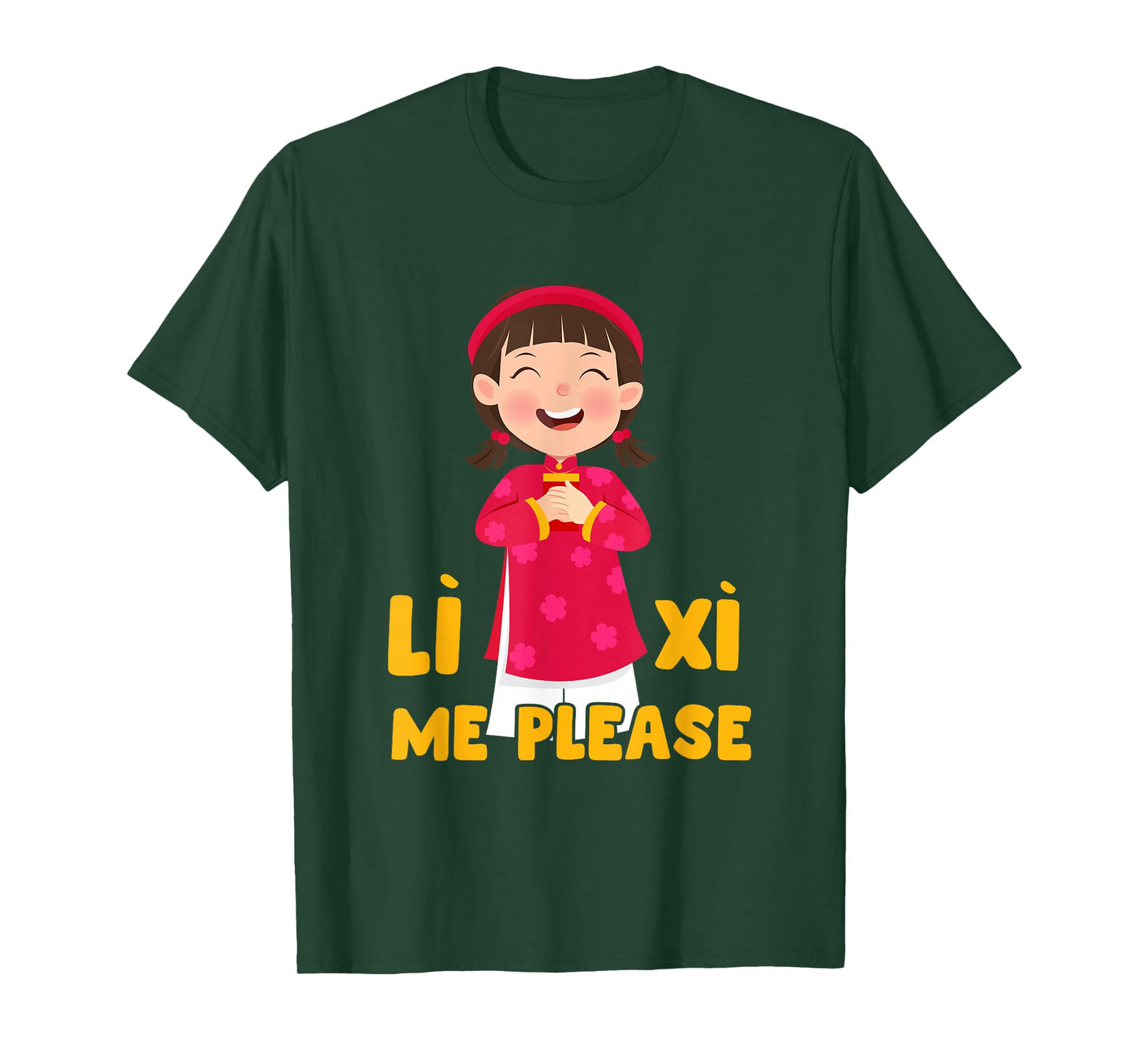 Ao Dai Girl Li Xi Me Please Vietnamese New Year TET Holiday T-Shirt