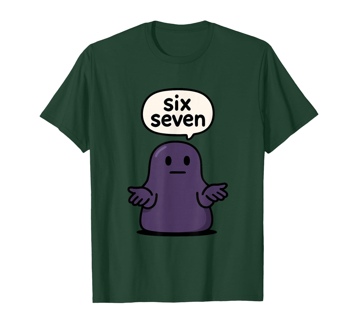 67 Six Seven 6-7 Midnight Blob Slime - Kid Brainrot Meme T-Shirt