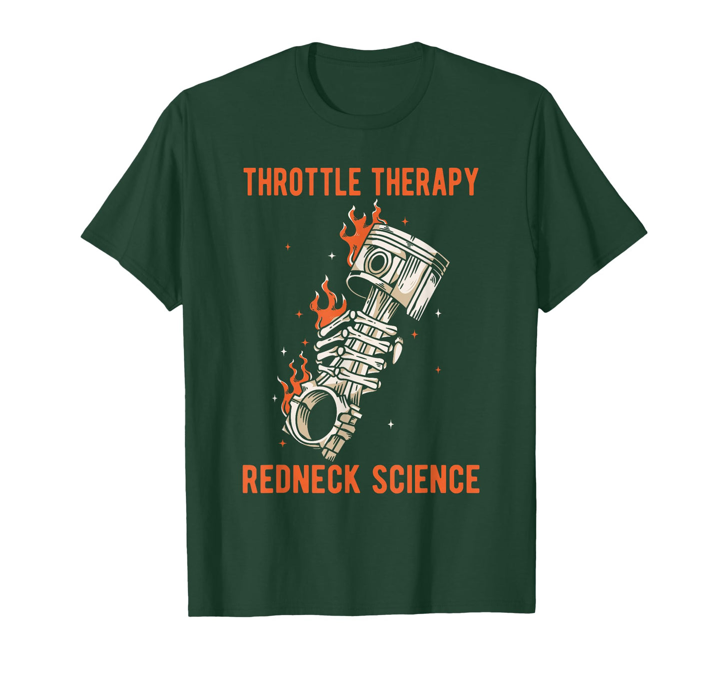 Throttle Garage Therapy Redneck Science Motorcycle Mechanic T-Shirt