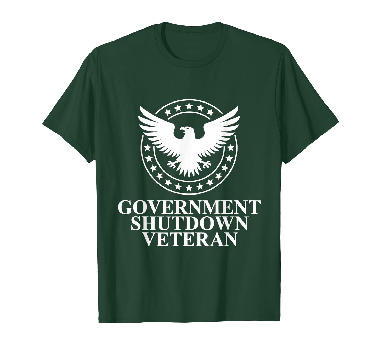 Government Shutdown Veteran Eagle Patriotic Political Humor T-Shirt