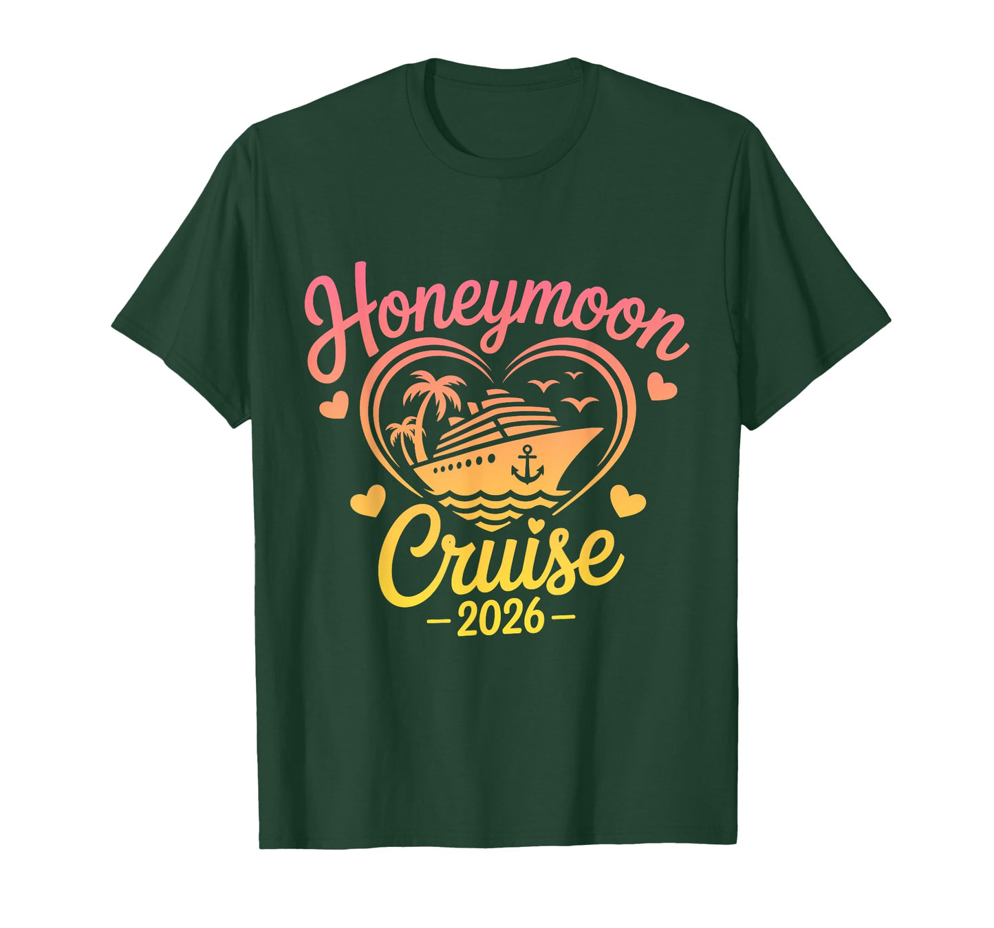 Honeymoon Cruise 2026 Just Married Couples Matching T-Shirt