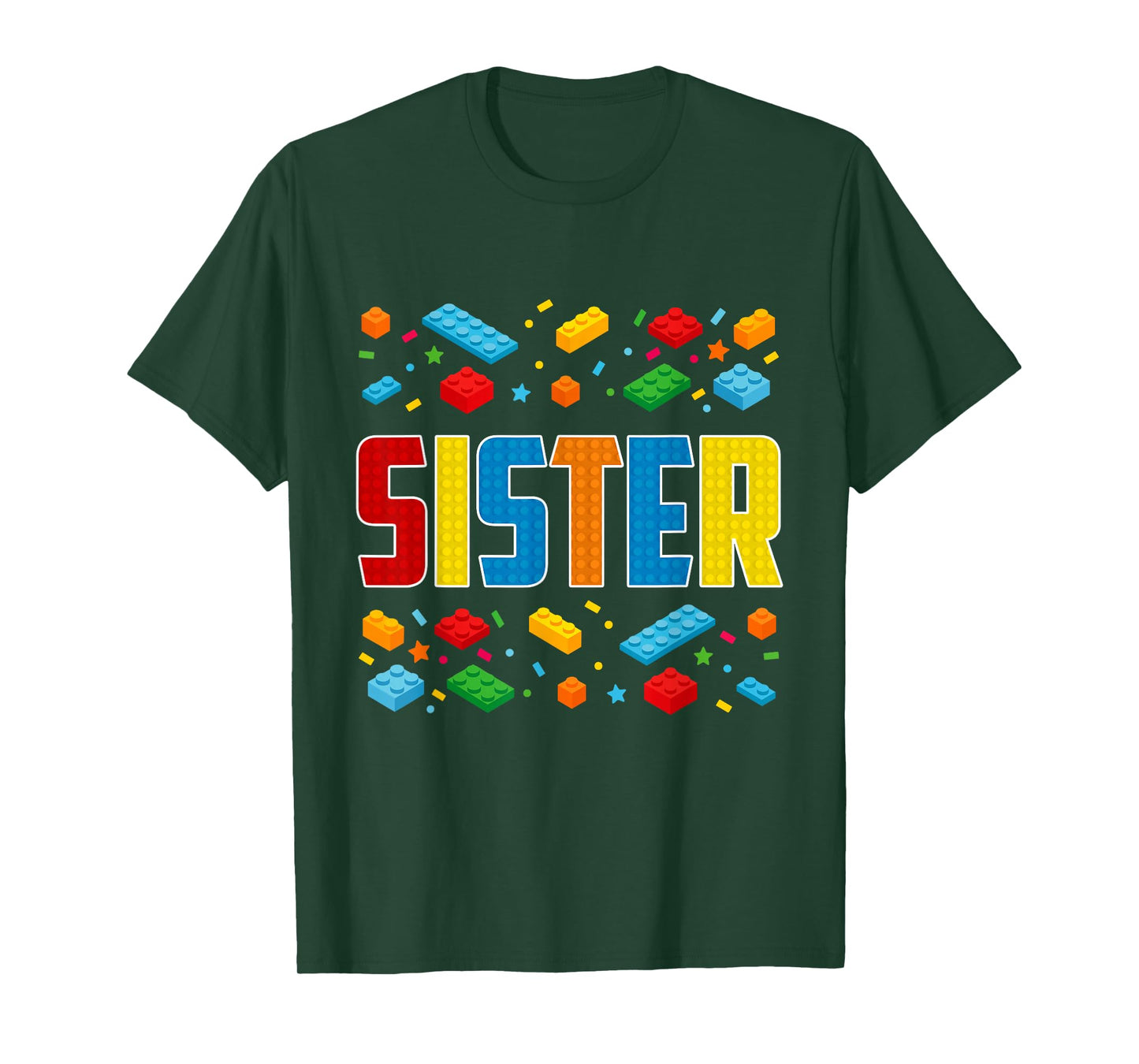 Sister - Brick Builder Block Building Construction Bricks T-Shirt